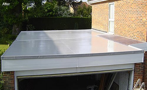 Specialists in Fibre Glass Roofs, throughout London, Guildford and Surrey.