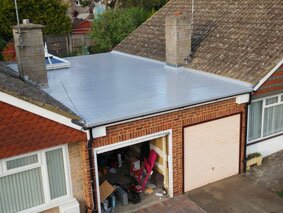 GRP treated roof